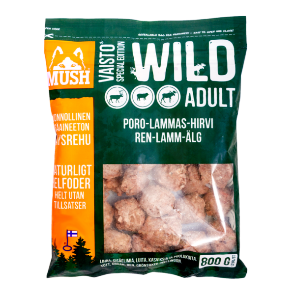 Mush BARF Vaisto Wild dog food 800gr